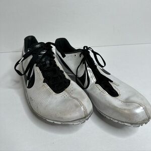 Nike Track and Field Cleats, White/Black, Mens size 9
